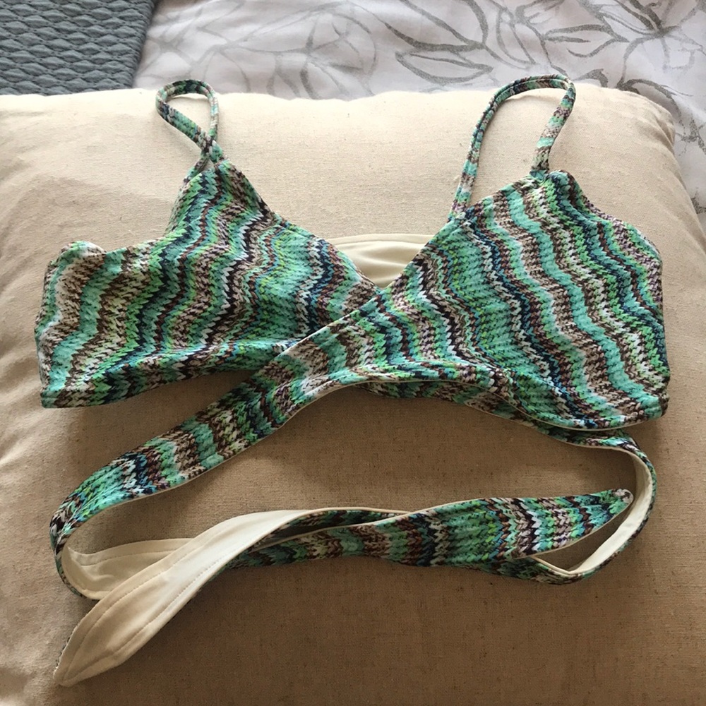 L Space wrap bikini top